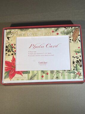 Box of 12 C.R.Gibson Creative Papers. Christmas Photo Mailer Cards (800)